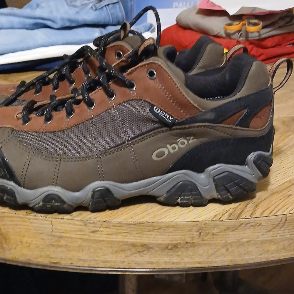 OBOZ Sawtooth Hiking Brown and Black  Shoes Boots Dry Waterproof Size 14 - Picture 7 of 7